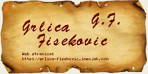 Grlica Fišeković vizit kartica